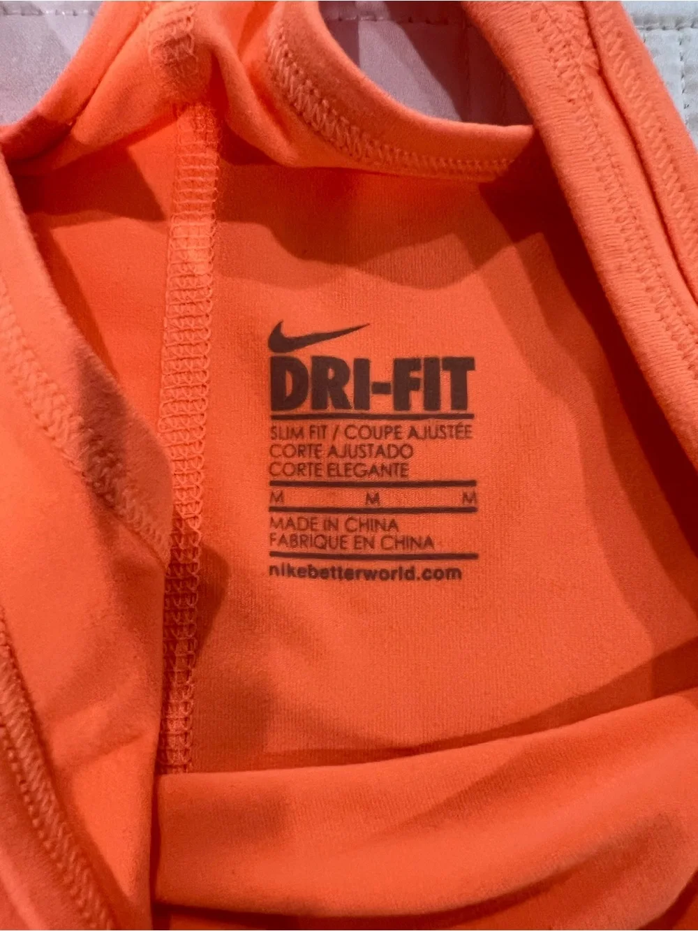 Nike Women’s Neon Orange Racerback Performance Tank